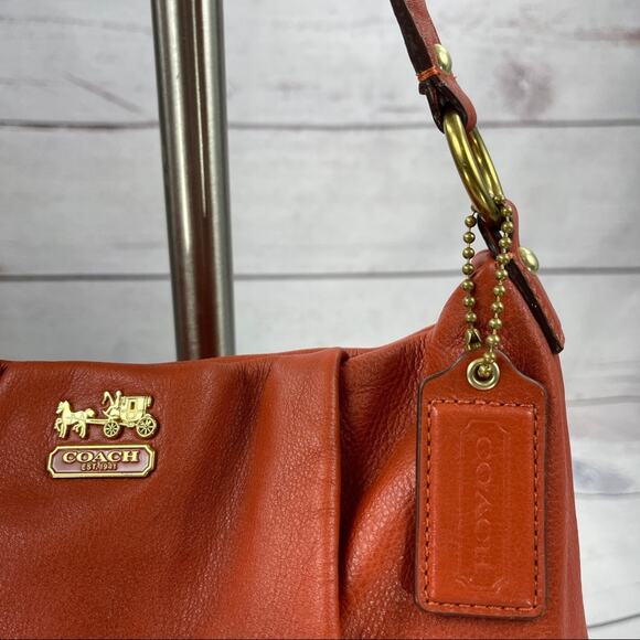 Coach hobo orange Madison Isabelle Leather shoulder - Picture 16 of 16